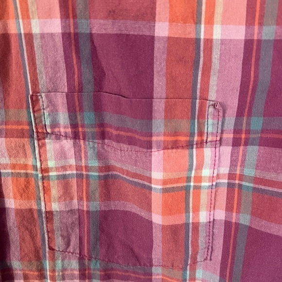 GAP Casual Button Down Shirt Pink and Red 310 - Picture 7 of 10